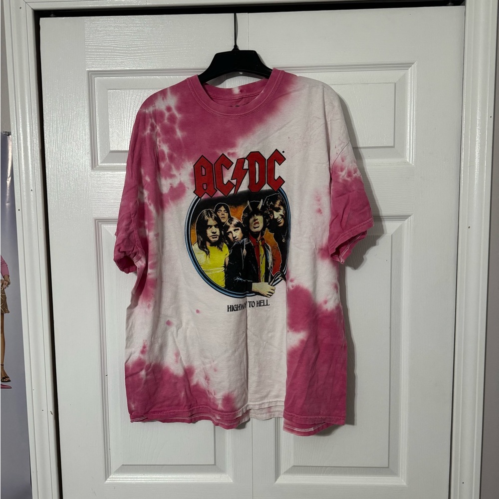 ACDC tie dye band tee